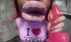 RubyDollLipz's XXXL Lips+Dark Pink Jelly Dildo