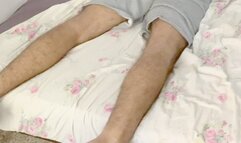 slave cleans my white flip flops