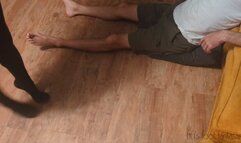 Fifi grabbed and held by her ankle struggling to get away *new* replay