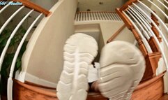 New girl, FOOT VIRGIN, big funky dirty feet! Sneakers and socks! - MP4