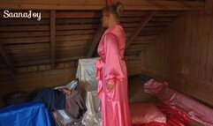 satin clothes masturbation