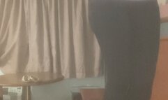 Tied up man gets face stood on and smothered