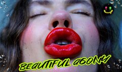 Beautiful agony red lips