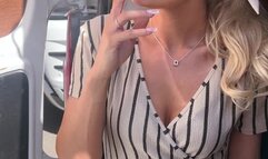 Smoking in the back of the van