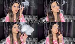 Smoking in my new glasses!