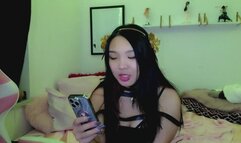 Sakura dressed as Yor Forger analy masturbating