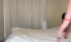 Masturbation through panties shorts