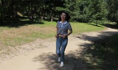 A Chinese girl was tied to a tree while running and her belly button was tickled