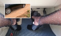 Sexy SPINOUTS On A Dirt Road In Mary Jane Heels