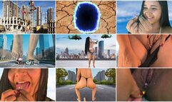 falls into a hole and becomes giant