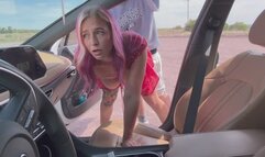 Horny Roadside Strap-On Fuck