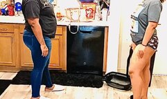 Ebony chick gets a hard spanking laying on the floor for having a bad grades