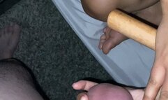 Smashing my husbands BALLS hard!