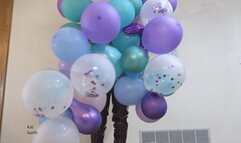 Stripping naked by popping balloons with a pin!