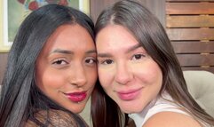 INTERRACIAL ENGAGED KISS - NEW TOP GIRLS MARCELA AND LUCIA - NEW MR 2024 - CLIP 1