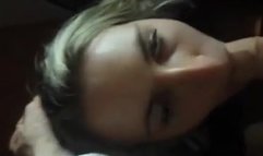 He Makes Blonde GF Suck His Big Cock On Cam