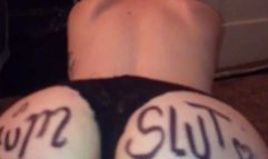 White pawg whore tweaks twerks for cum