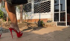 Mia Soles Sexy Architect on super high heels