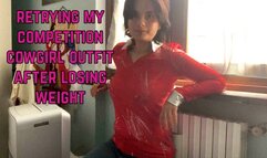 I lost 8 kg and I'm trying my western show cowgirl outfits again