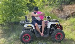 Jason inflate, ride and pop beachballs on ATV