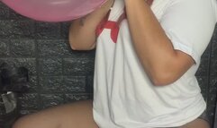 Jenn inflates glass balloons and gives them a great neck