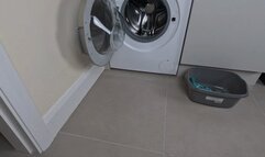 Stuck in watching machine and peed in panties