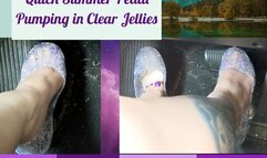 Pedal pumping in Clear Jellies