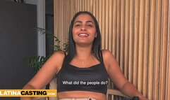 Nerdy highschool latin teen with glasses turns the casting set on FIRE!!!