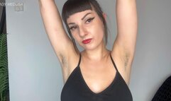 Sensual hairy armpits worship