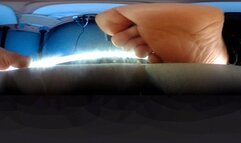 4K VR360 under guy's desk, shrunken foot worship