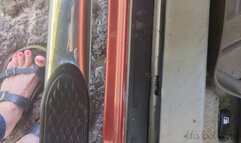 Fifi gets her SUV stuck in mud then gets her Birkenstocks all muddy so she gets back in and aggressively frustratedly stomps all over the pedals *new*