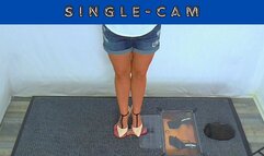 Trampling His Cum Under My Office T-Bar Stilettos - Amber Cam - AmbersCBT - 75AC