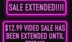 Video Sale Extended