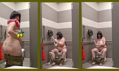 WILL SOMEONE WALK IN YOU NEVER KNOW -TINY TOILET