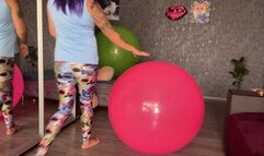 Beachball riding testing