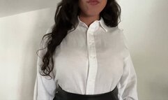 Tight shirt boob tease