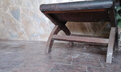 Shoes, stockings, soles, very pronounced feet arches, moving the fingers of the foot (1)