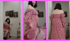 AFTERNOON DUMPS WEARING A NEW FLORAL DRESS