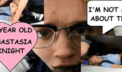 18 year old Anastasia Knight pussy hurts from first fucking dirty old man asks to suck dick instead Clip #2