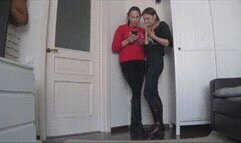 Sensual footsie in sexy leather boots 3 sj