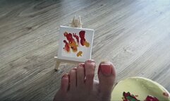 First painting by foot