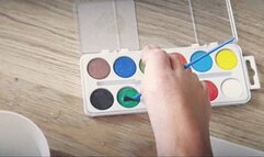 Forest painting by foot!