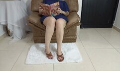 Tami lets his flip flops as he is cross -legged reading (4)