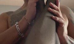 foot worship in pantyhose, thigh and pussy fucking while worshiping my feet