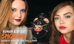 Evil queens smoking and using their human ashtray (EN-720)