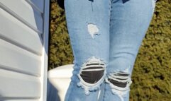 Winter jeans wetting