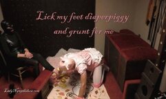 Lady Nymphodora - Lick my feet diaperpiggy and grunt for me HD