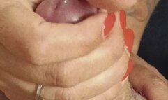 only hand job close up