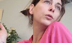 MissUnderToes enjoying her smoke and Loud coughing fest