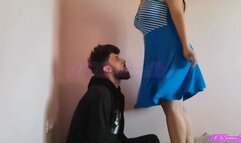 Fart with his head under my skirt